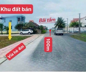 BÁN NHANH LÔ ĐẤT KHU DU LỊCH BIỂN – GIÁ CHỈ 1 TỶ 268 TRIỆU – SÁT BÃI TẮM CHÍNH