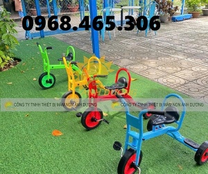 Máy tập gym mầm non, xe đạp 3 bánh mầm non