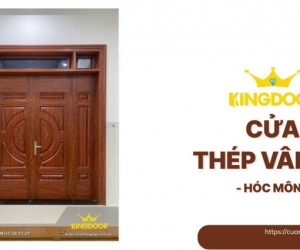 Cửa Thép Vân Gỗ Tại Hóc Môn | Giá Tốt & Mẫu Đẹp