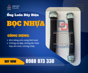 Ống luồn dây điện bọc nhựa bọc lưới inox/Ống ruột gà lõi thép luồn dây điện