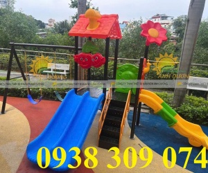 Bộ cầu trượt xích đu trẻ em,bộ liên hoàn cầu trượt trẻ em GR