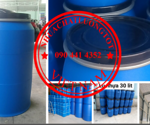 Thùng phuy nhựa 220L đựng hóa chất, vỏ thùng phuy nhựa 120 lít nắp hở 