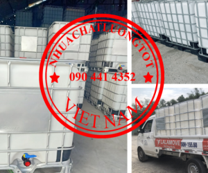 Bồn nhựa nhập khẩu 1000L, tank nhựa dung tích lớn 1000L có khung thép 