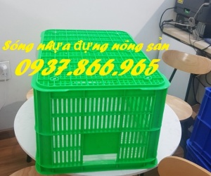 Sóng nhựa hở cao 31, sọt nhựa rỗng, sọt nhựa nguyên sinh, sóng nhựa dùng trong công lạnh