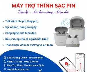 Máy trợ thính sạc pin – Giải pháp tiện lợi cho người dùng hiện đại 