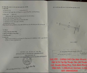 GIÁ TỐT -  CHÍNH CHỦ Cần Bán Nhanh Lô Đất Vị Trí Tại Huyện Đồng Phú, Tỉnh Bình Phước