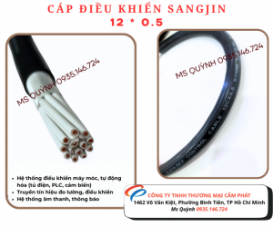 Dây Cáp Điều Khiển Không Lưới 12 Lõi Sangjin 12x0.5mm Hồ Chí Minh