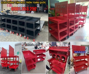 Xe đẩy 3 ngăn – bảng treo cơ khí 