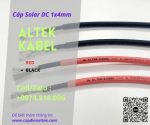 Dây cáp solar DC 1x4mm² 1500V – Altek Kabel