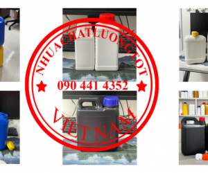 SX can nhựa 5 lít giá sỉ, can 2 lít đựng vi sinh, bình nhựa 1 lít đựng axetol, can 500ml đựng nước 