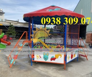 Nhà banh ngoài trời, nhà banh lục giác, nhà banh cầu trượt