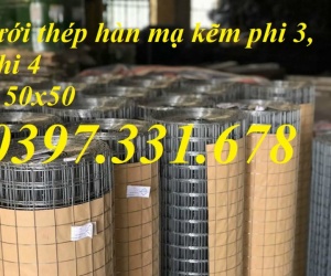 Lưới thép hàn mạ kẽm 3ly hàng sẵn kho