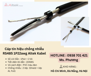Cáp tín hiệu chống nhiễu RS485 1P22awg Altek Kabel Đà Nẵng, Hà Nội, Hồ Chí Minh