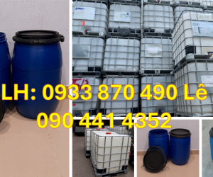 Bán vỏ thùng phi nhựa 220L, thùng nhựa 120 lít đựng dung môi, lu nhựa 100L đựng kiềm 