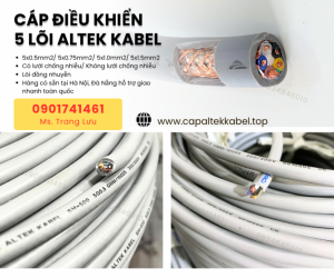 Cáp điều khiển 5x0.5/5x0.75/5x1.0/5x1.5 Altek Kabel