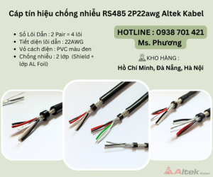 Cáp tín hiệu vặn xoắn RS485 2p22awg Altek Kabel Đà Nẵng, Hà Nội, Hồ Chí Minh