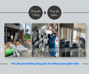 Thi công ống gió cho hệ thống giấu trần? Có nên lắp đặt Điều hòa giấu trần nối ống gió không?