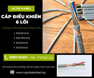 Cáp điều khiển 6x0.5/6x0.75/6x1.0/6x1.5 Altek Kabel