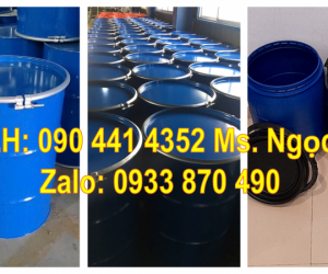 Vỏ thùng phuy sắt nắp hở, thùng phi sắt 220L đựng dung môi 