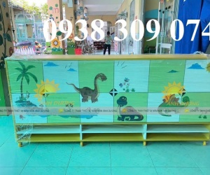 Tủ đựng cặp dép mầm non, kệ đựng cặp dép mầm non