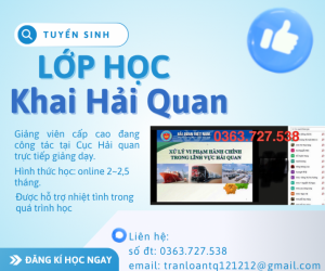 KHAI GIẢNG LỚP BỒI DƯỠNG NGHIỆP VỤ KHAI BÁO HẢI QUAN