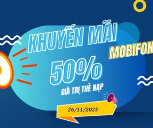 Nhanh tay nạp thẻ MobiFone nhận ưu đãi 50% cuối cùng của tháng