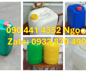 Vỏ can nhựa 30 lít vuông, can 25 lít đựng chất tẩy, can nhựa 20 lít đựng nước javel 