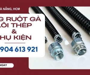 Ống ruột gà lõi thép bọc nhựa PVC D20,D25,D32,D40 Đà Nẵng,Huế, Quảng Trị