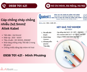 Cáp chống cháy chống nhiễu Altek Kabel 2x2.5mm2 Đà Nẵng, Huế, Thanh Hóa