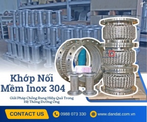 Khớp nối mềm kim loại/ Khớp nối chống rung máy bơm/ Khớp giảm rung inox/ Mối nối mềm