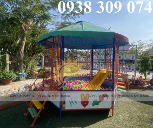 Nhà banh sắt trẻ em, nhà banh lục giác trẻ em ngoài trời