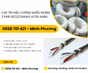 Cáp tín hiệu chống nhiễu RS485 2 pair 18/22/24awg Altek Kabel Đà Nẵng, Huế, Phú Yên 