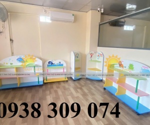 Kệ gỗ mầm non, kệ đồ chơi mầm non, tủ kệ gỗ mầm non