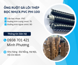 Ống ruột gà lõi thép bọc nhựa Pvc phi 100 sẵn kho Đà Nẵng, Hà Nội, Hồ Chí Minh
