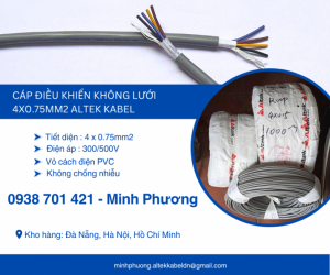 Dây cáp điện không lưới 4x0.75mm2 Altek Kabel Đắk Lắk, Đắk Nông, Lâm Đồng