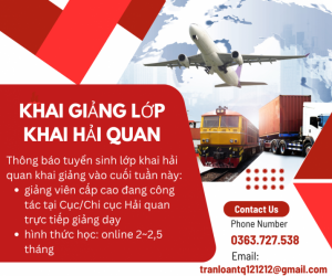 CHIÊU SINH LỚP BỒI DƯỠNG NGHIỆP VỤ KKHAI BÁO HẢI QUAN