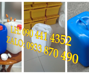 CAN NHỰA 10 LÍT ĐỰNG CA(OH)2, CAN NHỰA 20 LÍT ĐỰNG NƯỚC VÔI TRONG, NƯỚC MUỐI