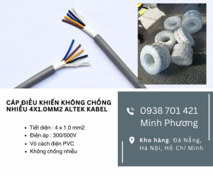 Cáp tín hiệu không chống nhiễu Altek Kabel 4x1.0mm2 Quảng Nam, Quảng Ngãi, Bình Định