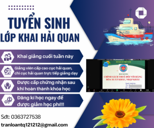 Tuyển Sinh Lớp Bồi Dưỡng Nghiệp Vụ Khai Hải Quan
