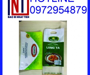 In bao bì gạo 1kg, 2kg, 5kg chất liệu PA/PE