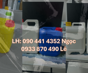 Can nhựa 1 lít đựng dung môi hữu cơ, bình nhựa 500ml đựng cồn công nghiệp, cồn y tế… 