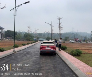 Em cần nhanh lô đất DT 101.7m full thổ cư MT 9m - Vị trí đẹp tại Phú Cát, Hòa Lạc, Hà Nội