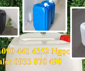 Can nhựa 25L trắng đựng thực phẩm, can nhựa 30 lít xanh công nghiệp