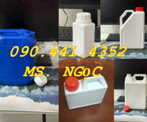 Vỏ can nhựa 500ml đựng mỹ phẩm, can tròn 1 lít đựng dược liệu spa 