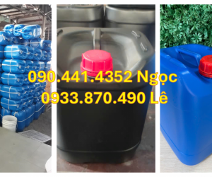 Thùng nhựa dày 30 lít vuông xanh, can nhựa 25 lít trắng, can hóa chất 20L 