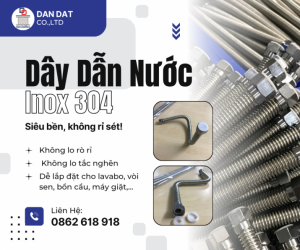 Dây Dẫn Nước Inox 304, Dây Cấp Nước Vòi Chậu Lavabo, Dây Cấp Nước Nóng Lạnh Inox, Ống Dẫn Nước 
