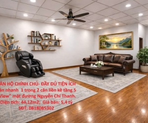 CĂN HỘ CHÍNH CHỦ- ĐẦY ĐỦ TIỆN ÍCH bán nhanh  1 trong 2 căn liền kề tầng 5 