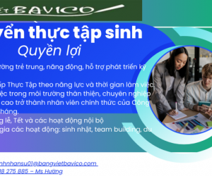 CẦN TUYỂN THỰC TẬP SINH