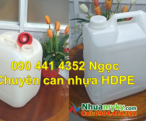SX can nhựa 25 lít đựng kiềm, can nhựa 20 lít trắng, can nhựa 25 lít hóa chất vuông xanh 