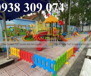 Hàng rào nhựa lắp ghép mầm non, hàng rào nhựa cho bé mầm non